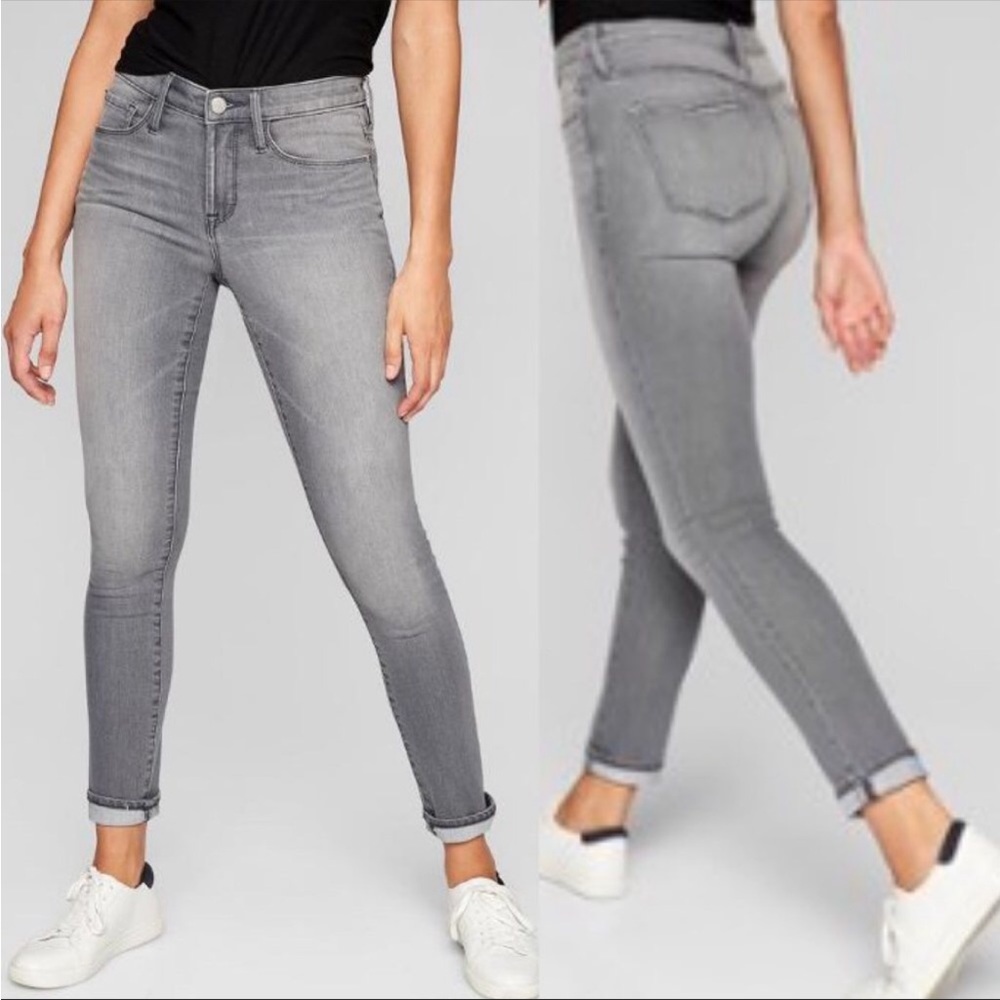 Athleta scuplptek skinny gray wash size 10